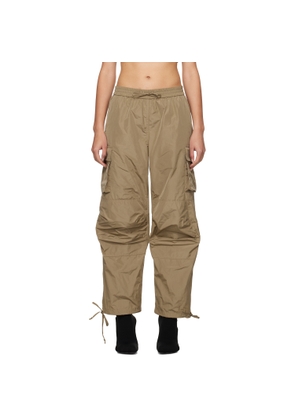 MSGM Khaki Drawstring Cargo Pants