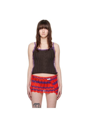 Edward Cuming Brown & Purple Cable Camisole