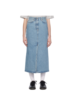 Loulou de Saison Blue Rona Denim Maxi Skirt