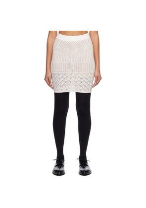 System Off-White Semi-Sheer Midi Skirt
