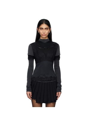 Balenciaga Black Layered Top