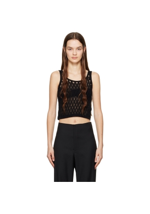 WYNN HAMLYN Black Semi-Sheer Tank Top