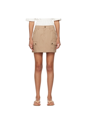 Staud Khaki San Carlos Miniskirt