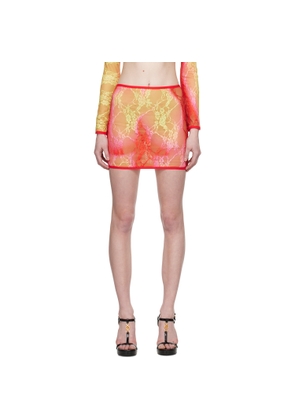 Sinead Gorey Yellow & Red Gradient Miniskirt
