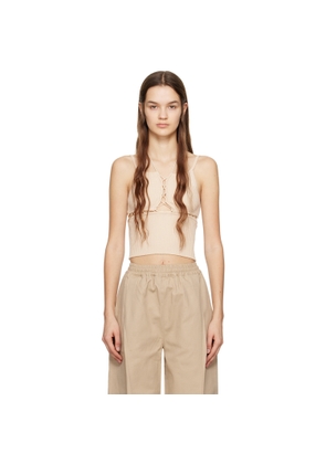 WYNN HAMLYN Beige Sunny Tank Top
