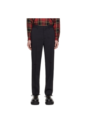UNDERCOVER Black Distressed Trousers