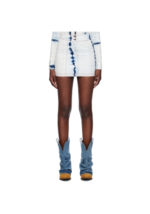 Sinead Gorey Blue Lace Denim Miniskirt