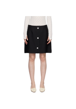 MINJUKIM Black Button Miniskirt