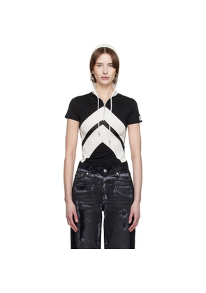 Jean Paul Gaultier Black & White 'The Chevrons' Hoodie
