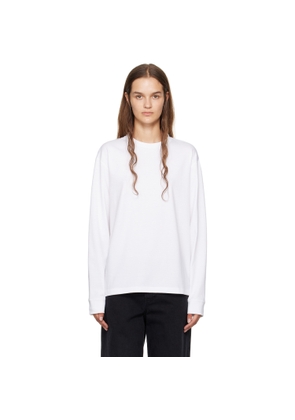 The Row White Ciles R Long Sleeve T-Shirt