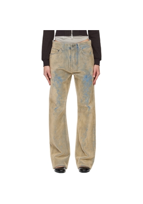 Acne Studios Blue & Beige Flocked Jeans