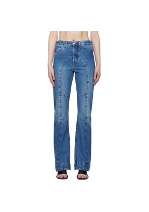Edward Cuming Blue Paneled Jeans