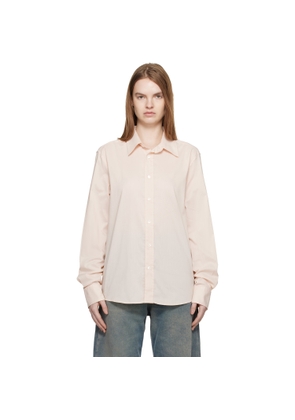 MM6 Maison Margiela Off-White Poly Cotton Shirting Long-Sleeved Shirt