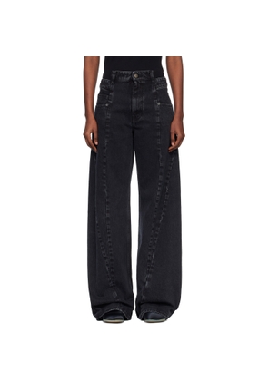 Maison Margiela Black Cut-Out Jeans