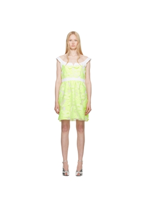 Anna Sui White & Yellow Sweet Bow Minidress