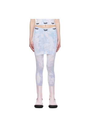 TYT SSENSE Exclusive Blue & White Pat N' Pete 4Ever Miniskirt