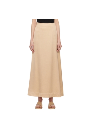 Esse Studios Beige Gilded Maxi Skirt