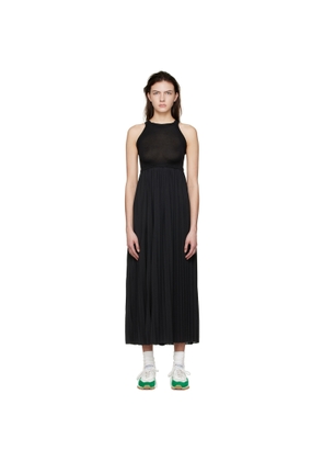 VAARA Black Polyester Midi Dress