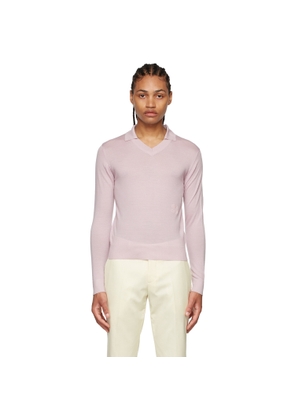 Lukhanyo Mdingi SSENSE Exclusive Purple Wool Polo