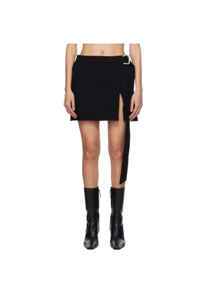 AMI Paris Black Cinch Miniskirt