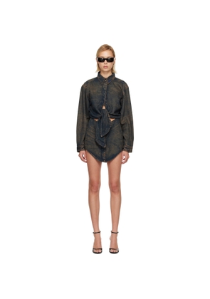 Diesel Blue & Brown De-Susan-S Minidress