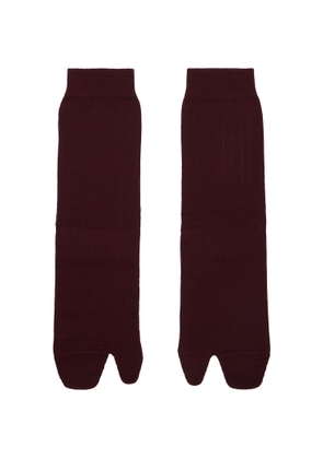 Maison Margiela Burgundy Tabi Socks