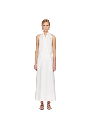 St. Agni White Halter Wrap Midi Dress
