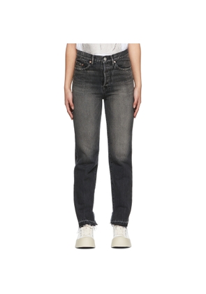 doublet Black Recycled Straight-Leg Jeans