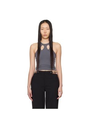 Dion Lee Gray Mobius Loop Tank Top