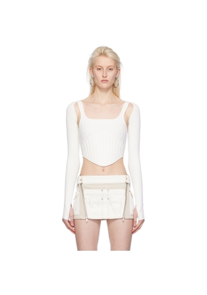 Dion Lee White Ventral Compact Corset Top