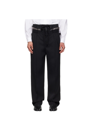 Maison Margiela Black 'Anonymity of the lining' Trousers