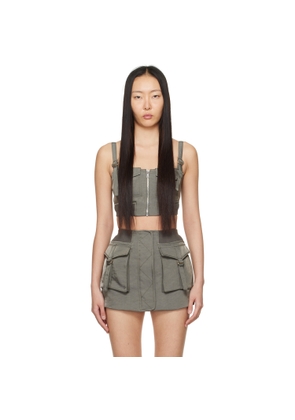 Dion Lee Khaki Aviator Camisole