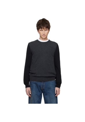 Maison Margiela Gray & Black Two-Tone Wool Sweater
