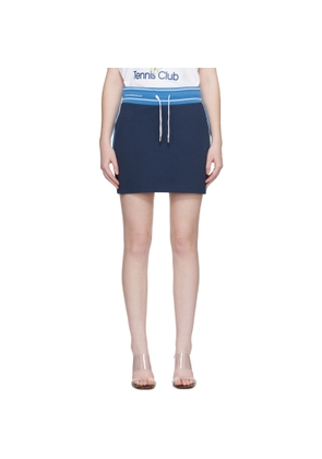 Casablanca Navy Punto Miniskirt