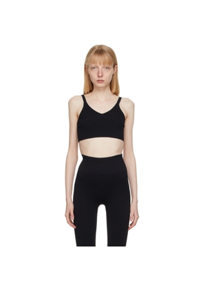 VAARA Black Technical Knit Crop Bra