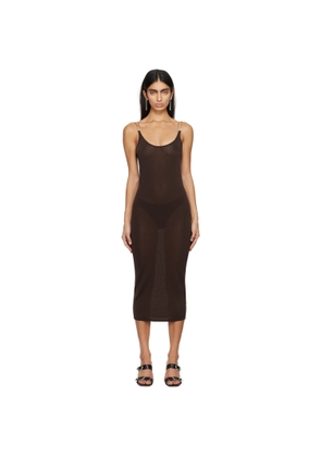 Dion Lee Brown Double Wire Midi Dress