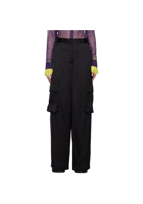 Versace Black Cargo Pocket Trousers