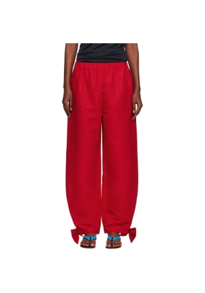 Caro Editions Red Coco With Bows Trousers