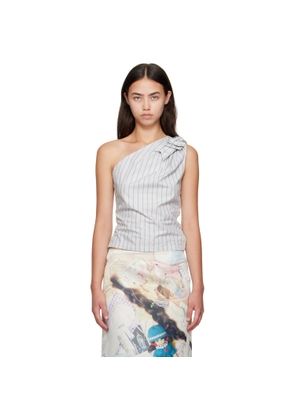 Ashley Williams Gray Bow Top