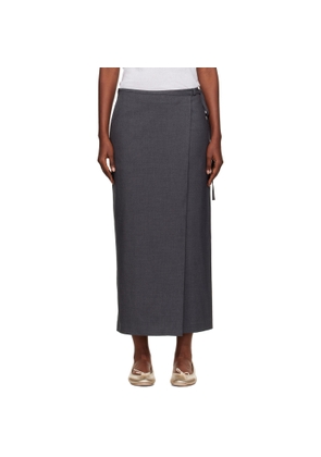 Dunst Gray Wrap Maxi Skirt