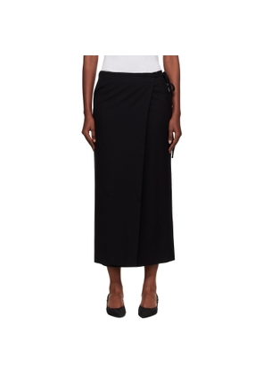Dunst Black Wrap Maxi Skirt