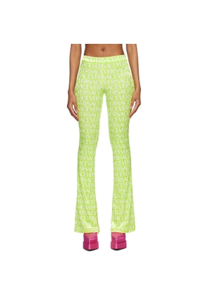 Versace Green Allover Trousers