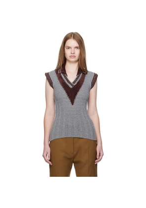 Kiko Kostadinov Gray & Brown Quimby Sleeveless Polo