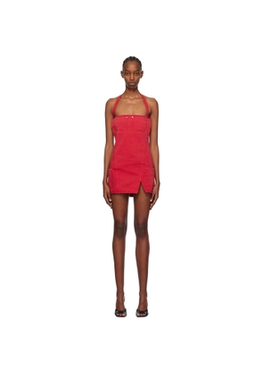 Dion Lee Red Apron Minidress