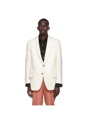Factor's SSENSE Exclusive Off-White Wool & Cashmere Single Breasted Blazer