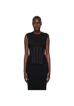 Dion Lee Black Split Hem Tank Top