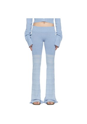 determ; Blue Polyester Lounge Pants