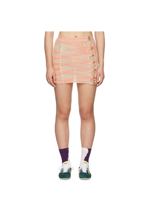 Gabe Gordon SSENSE Exclusive Orange Vortex Mini Skirt
