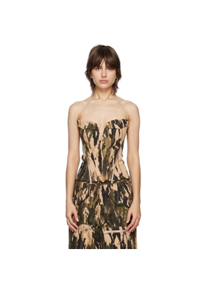 Dion Lee Khaki V-Wire Corset