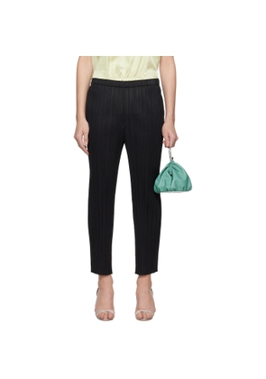 PLEATS PLEASE ISSEY MIYAKE Black Monthly Colors April Trousers